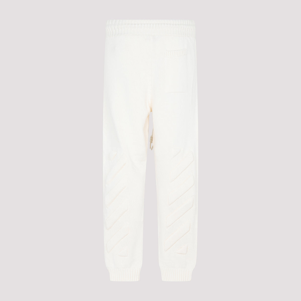 OFF-WHITE 3D DIAG KNIT PANTS for Men in Nude & Neutrals