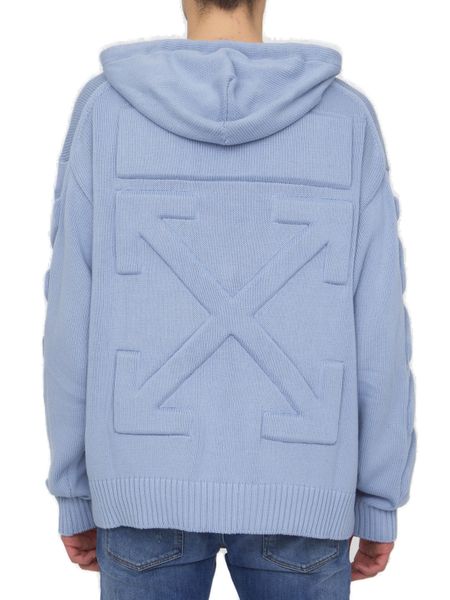 OFF-WHITE Men's ICE 3D Knit Sweatshirt in Light Blue for SS23