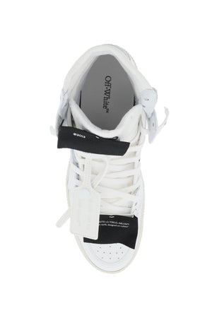 OFF-WHITE Off-Court Sneaker for Men - Smooth Leather with Fabric Inserts and Embroidered Arrows on Sides