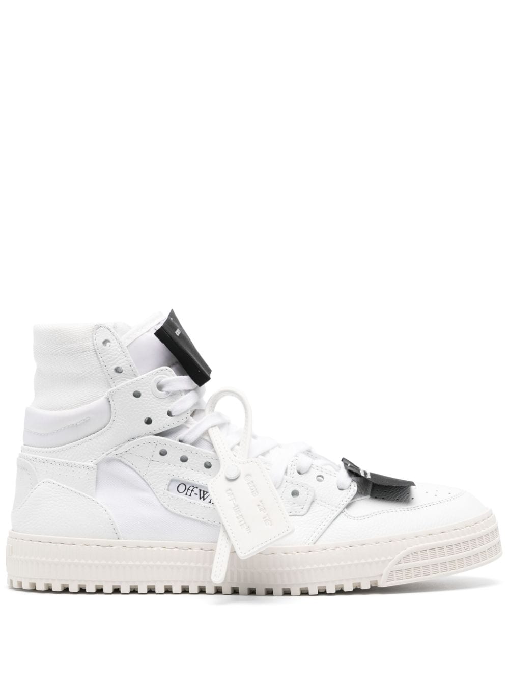 OFF-WHITE Leather Panelled Sneakers for Men - FW24 Collection