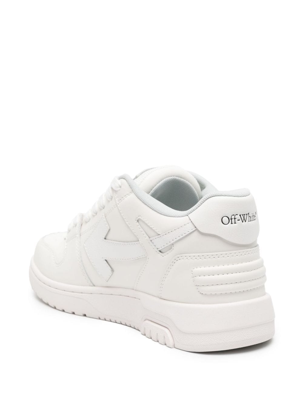 OFF-WHITE White Leather Signature Arrow Sneakers for Men