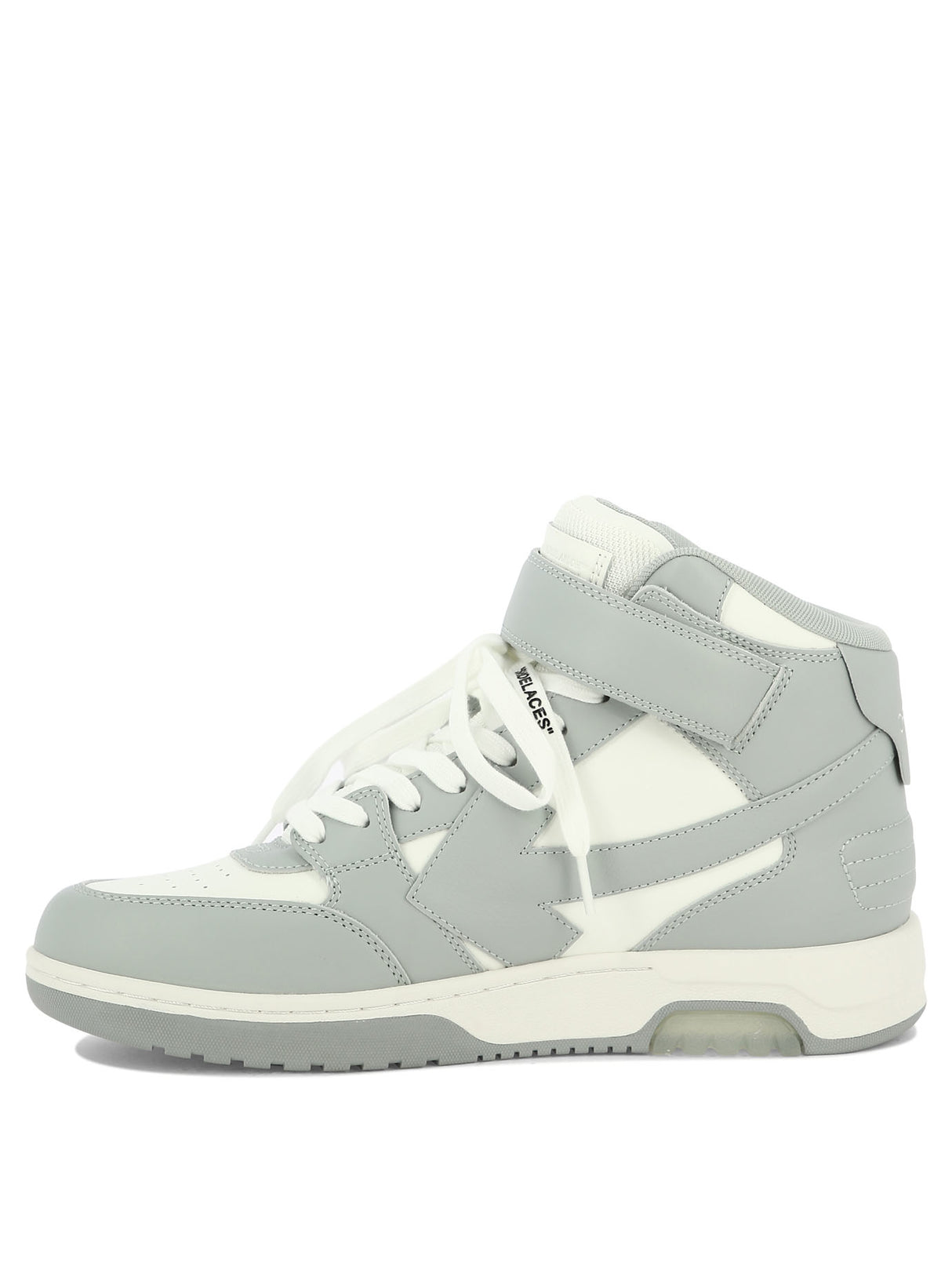 OFF-WHITE White Leather Men's Sneakers - Carryover Collection