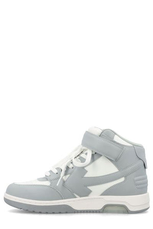 OFF-WHITE White Leather Men's Sneakers - Carryover Collection