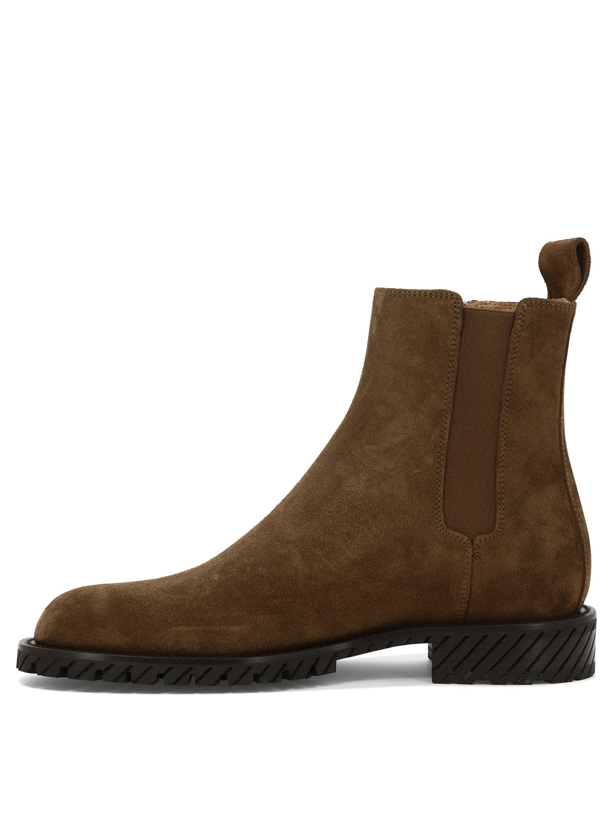 OFF-WHITE 24SS Brown Leather Men's Boots - Seasonal Must-Have!