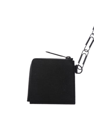 OFF-WHITE Mini Logo Zip Chain Wallet