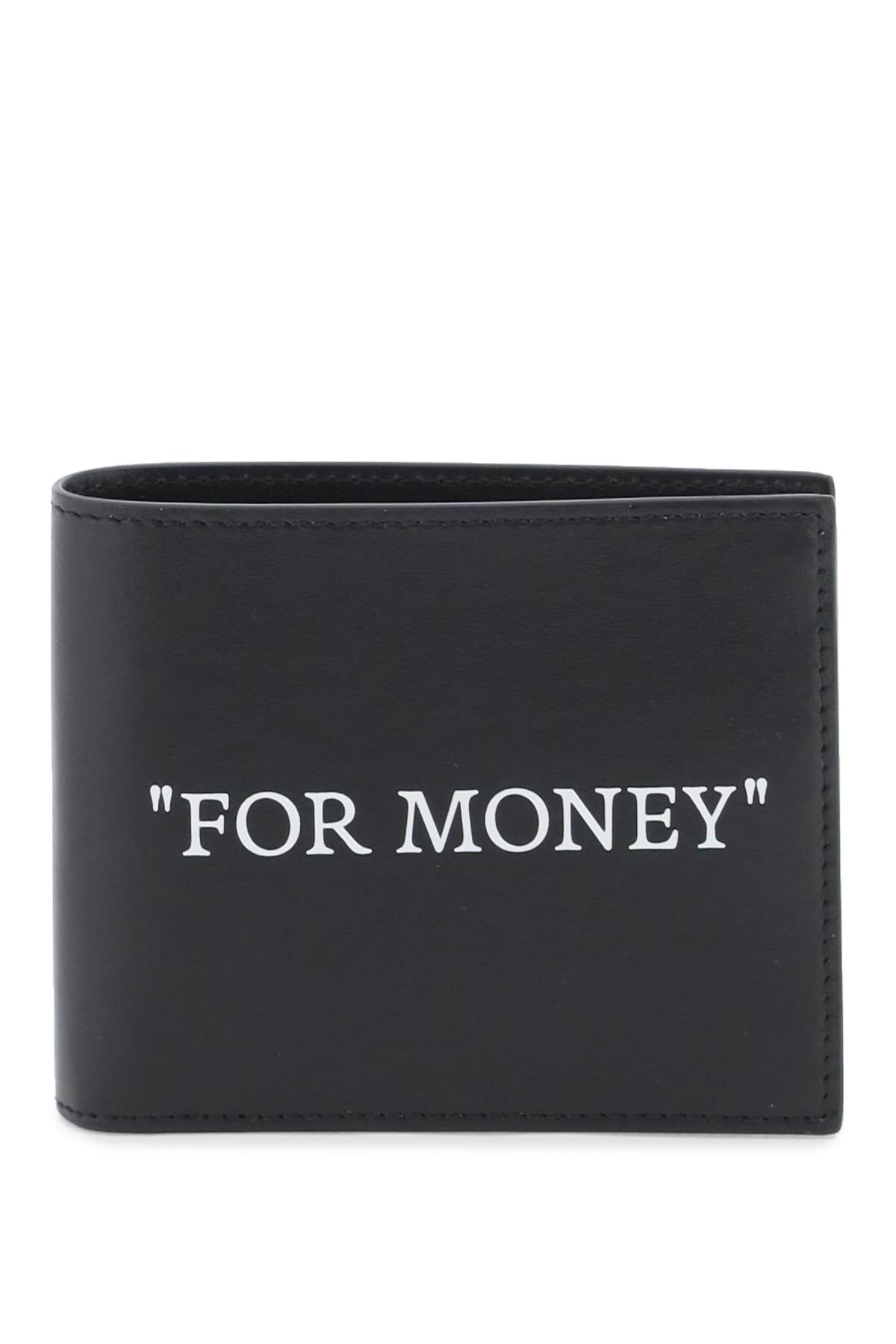 OFF-WHITE Bi-Fold Black Leather Wallet