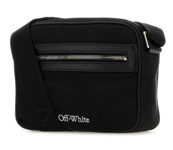 OFF-WHITE Sleek Core Camera Mini Handbag in Black