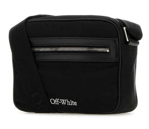 OFF-WHITE Sleek Core Camera Mini Handbag in Black