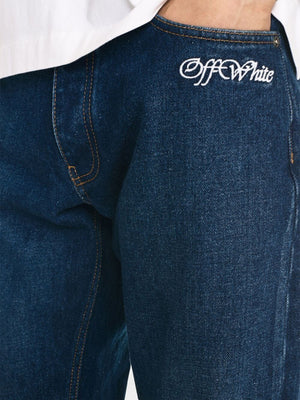 OFF-WHITE Straight Leg Signature Patch Jeans