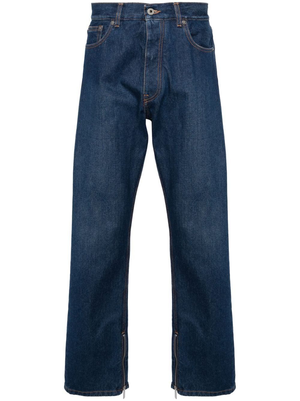 Men's Medium Blue Zipper Detail Skate Jeans (SS24)