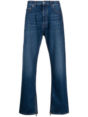 OFF-WHITE High-Waisted Straight-Leg Denim Jeans