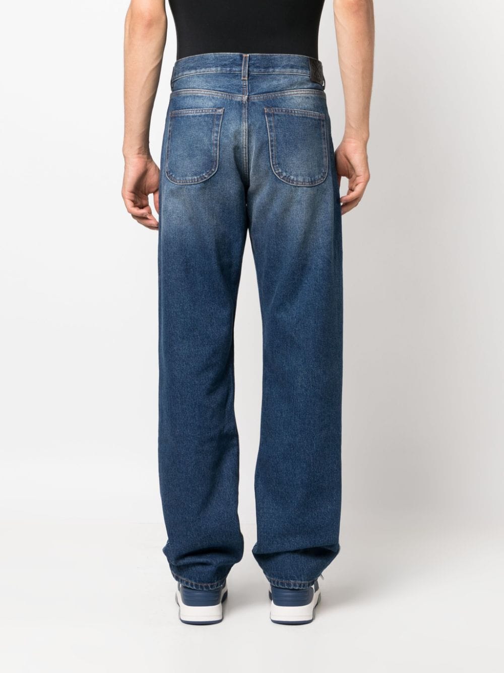 OFF-WHITE Blue Loose-Fit Straight-Leg Jeans for Men - FW23 Collection