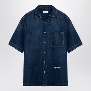 OFF-WHITE Contemporary Blue Denim Overshirt