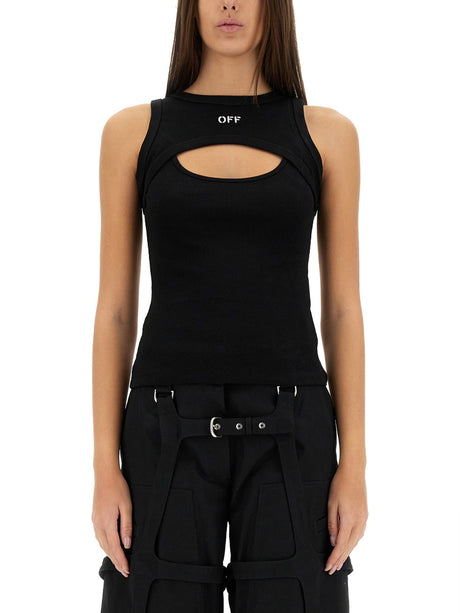 OFF-WHITE Embroidered Slim Fit Top - Size 40 IT