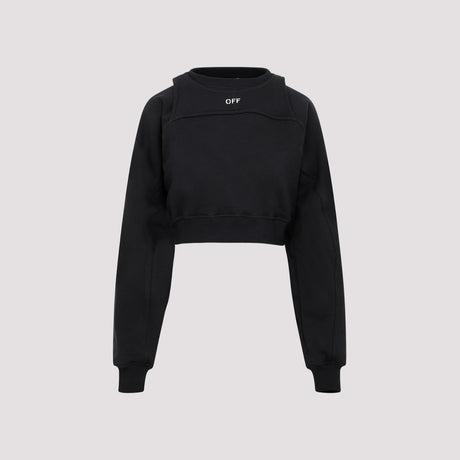 OFF-WHITE Black Cotton Women's Sweater for FW23 Season