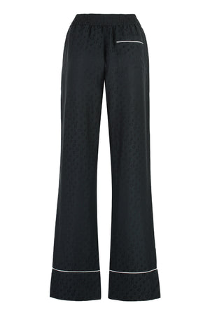 OFF-WHITE Black Silk Blend Trousers for Women - FW23 Collection