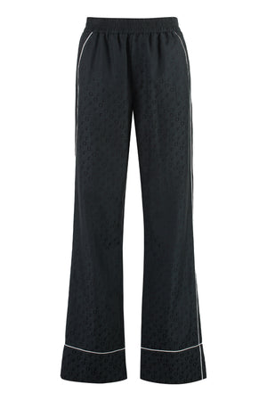 Black Silk Blend Trousers for Women - FW23 Collection