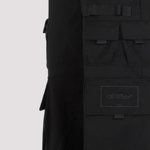 OFF-WHITE Women's Black Wool Cargo Pants for SS24