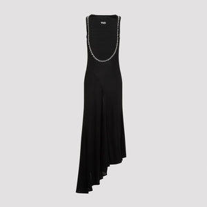 OFF-WHITE Light Ribbed Embroidered Long Dress