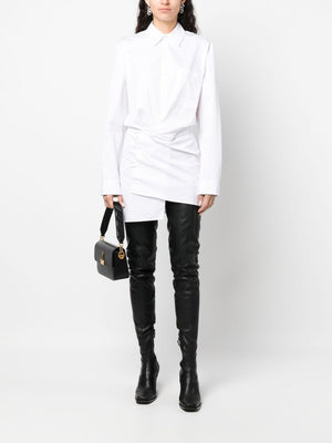 Asymmetrical White Cotton Dress - FW23 Collection