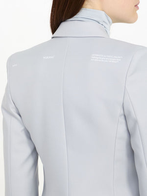 OFF-WHITE Gray Corporate Tech Single-Breasted Jacket for Women