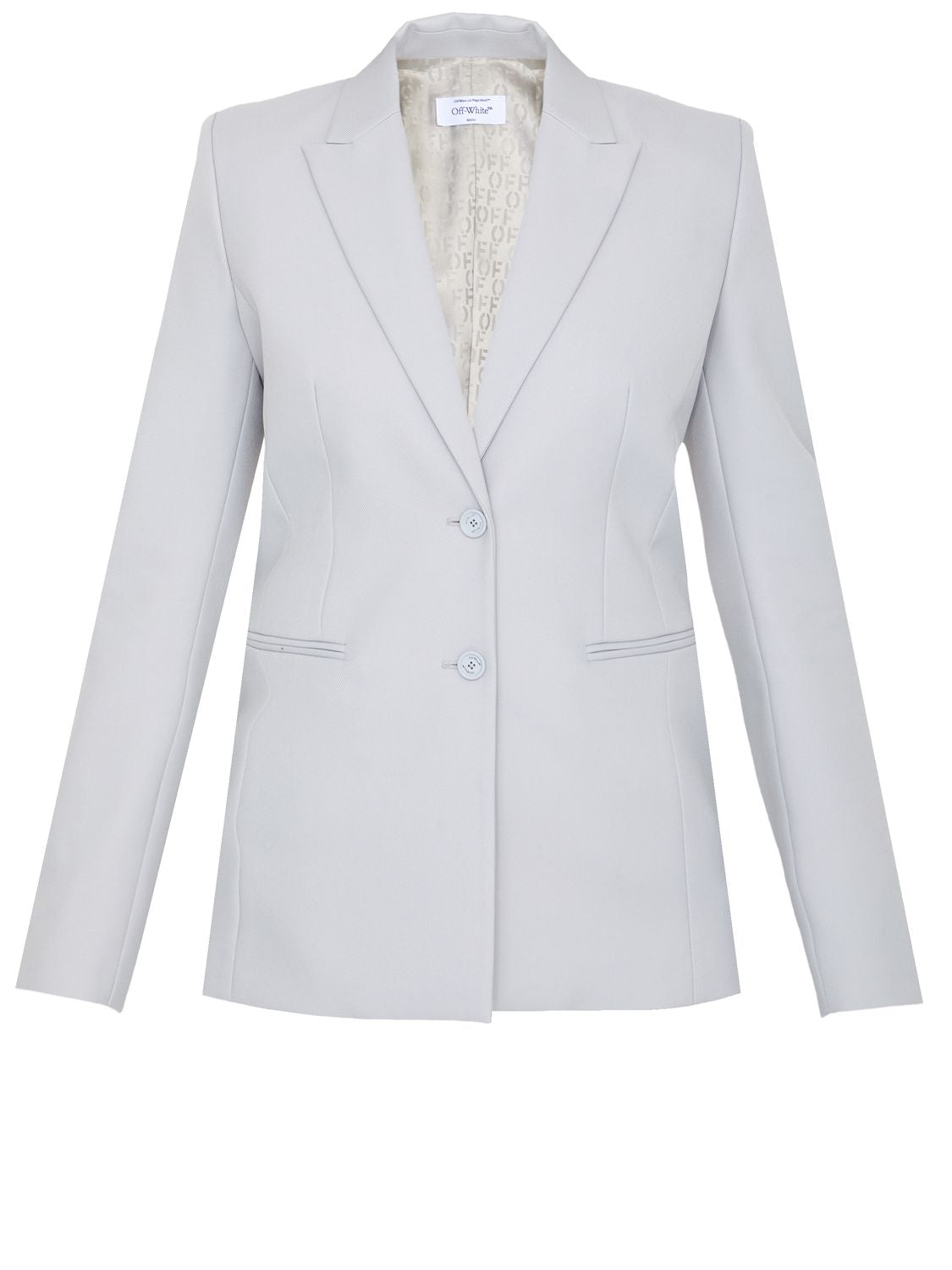 OFF-WHITE Gray Corporate Tech Single-Breasted Jacket for Women