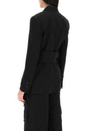 OFF-WHITE Women's Wool Single-Breasted Blazer in Black for SS23
