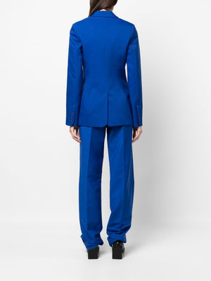 OFF-WHITE Slim Fit Blue Tech Drill Tailoring Jacket for Women - FW23 Collection