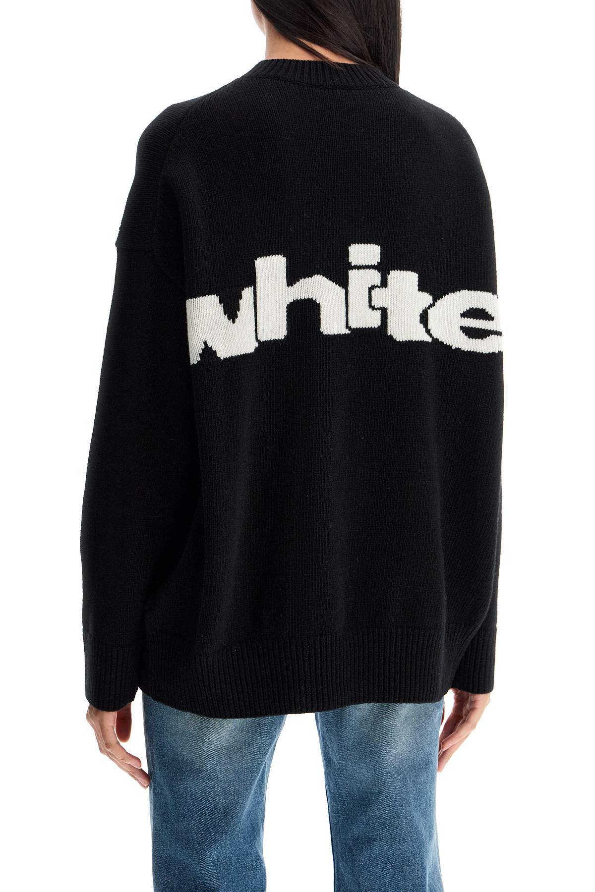 OFF-WHITE Oversized Crew Neck Sweater