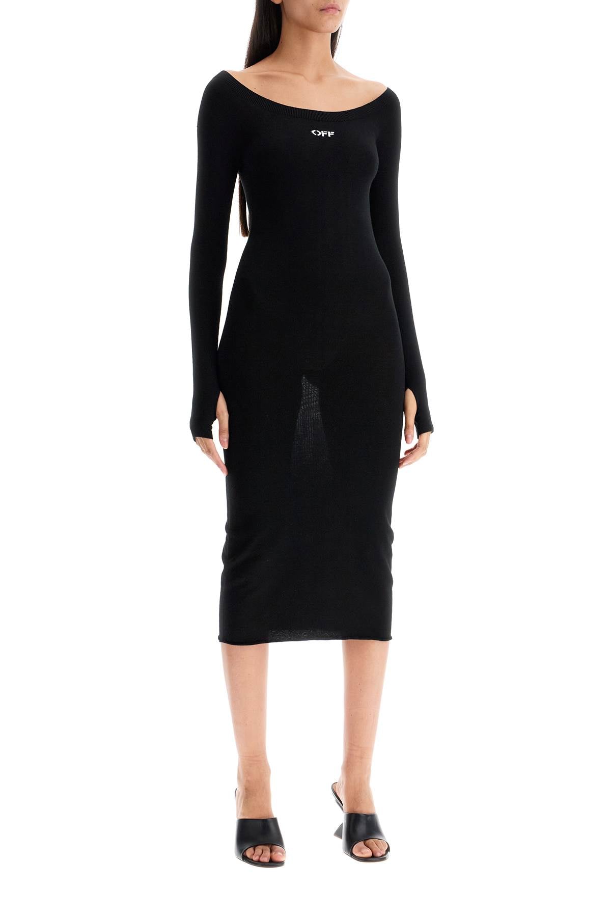 OFF-WHITE Contemporary Seamless Knit Midi Dress