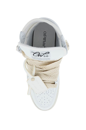 احذية رياضية كاحل للنساء من جلد أبيض