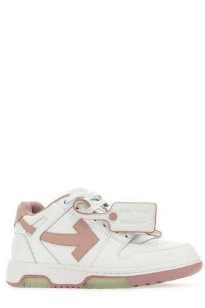 OFF-WHITE WHITE LACE-UP CANVAS Sneaker - Beige with Green Hints