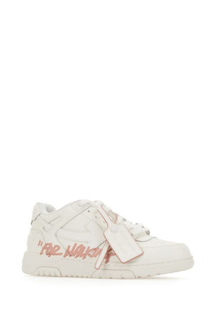 OFF-WHITE White Walking Pink Sneakers for Women - SS24 Collection