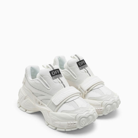 OFF-WHITE White Leather and Textile Low Top Trainer for Women