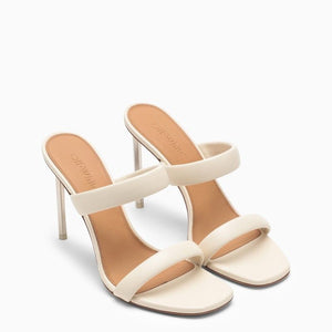 OFF-WHITE High Strap Sandal in White Leather for Women