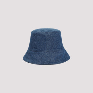 藍色純棉學院風漏斗式帽子 – SS24系列