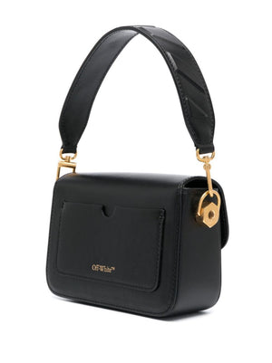 Black Binder Leather Shoulder Handbag - FW23