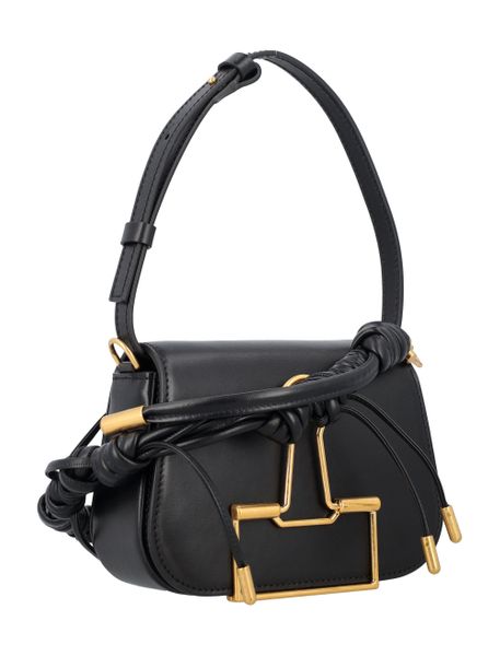 Black Skeleton Binder Crossbody Bag for Women - FW23