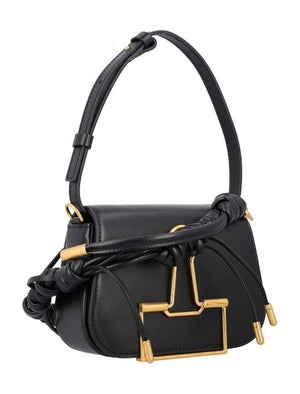 OFF-WHITE Timeless Foldover Top Crossbody Handbag in Black for Women