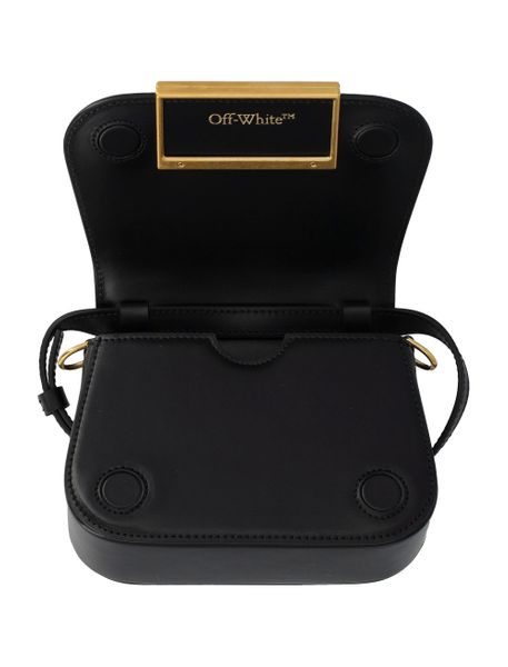 OFF-WHITE Black Skeleton Binder Shoulder Handbag for Women - FW23 Collection