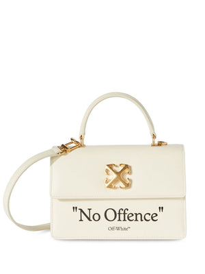 OFF-WHITE Women's Top Handle Handbag - Beige Black FW23 Collection