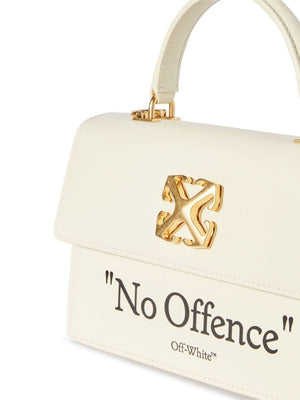 OFF-WHITE Women's Top Handle Handbag - Beige Black FW23 Collection