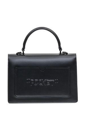 OFF-WHITE Elegant Mini Top Handle Leather Bag