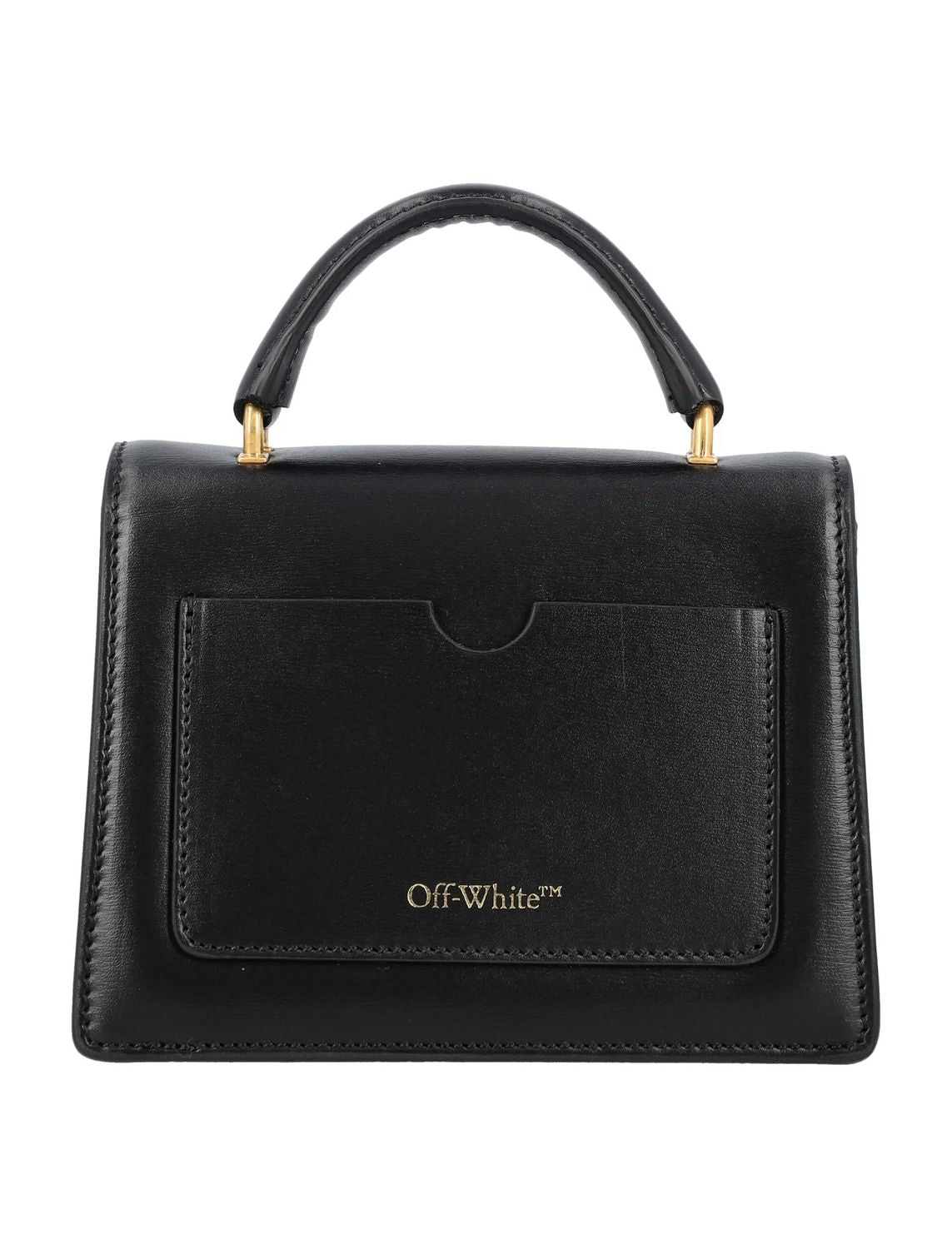 OFF-WHITE Black Mini Jitney Handbag