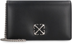 OFF-WHITE Mini Leather Cross-Body Handbag with Signature Design