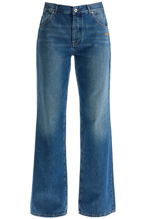 OFF-WHITE Chic Wide Leg Mid-Rise Jeans