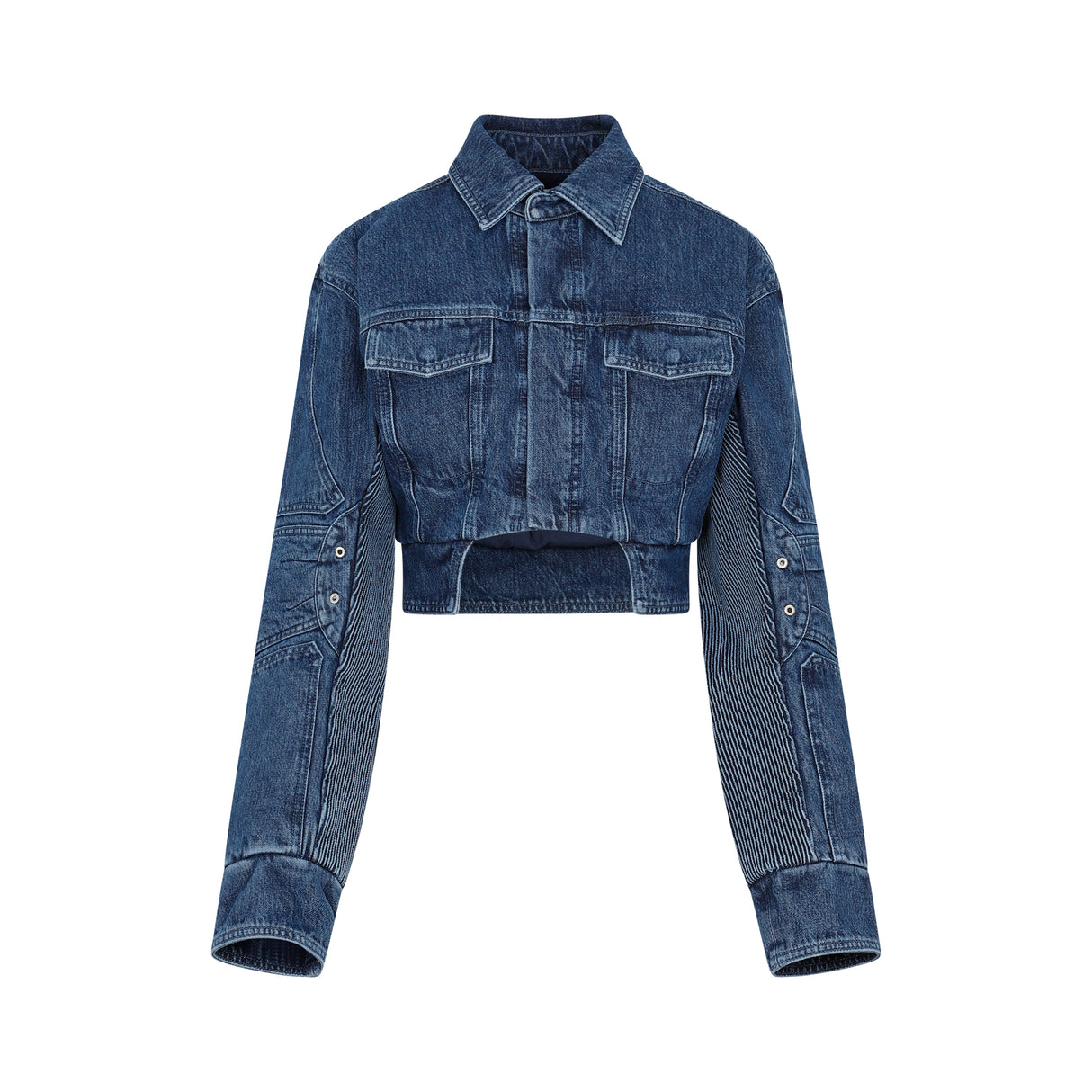 Blue Denim Women's Motorcycle Jacket for SS23