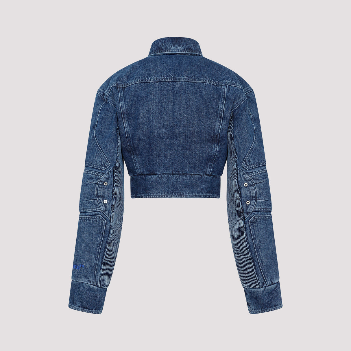 Blue Denim Women's Motorcycle Jacket for SS23