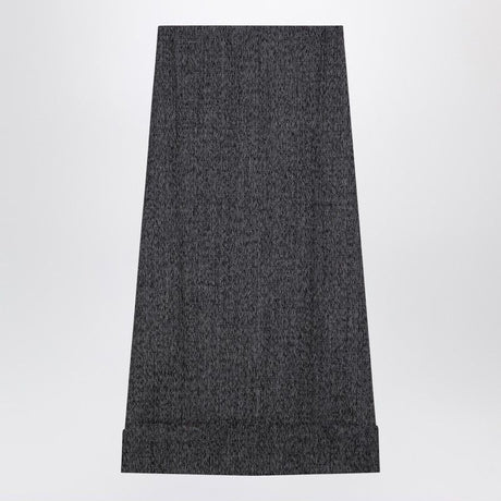 PRADA High Waist Midi Skirt with Back Pleats