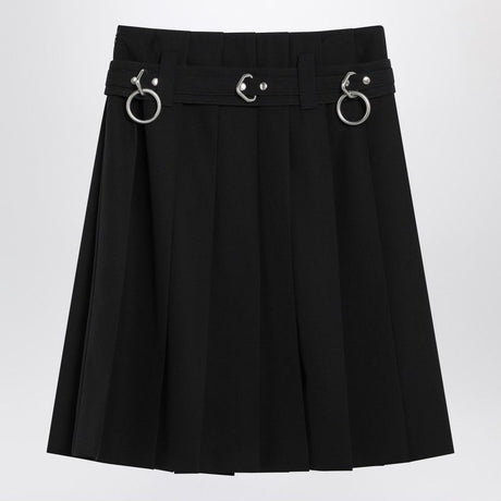 PRADA Pleated Mini Skirt in Gabardine